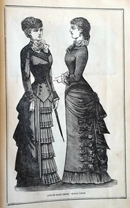 Antique Print 1882 = EIGHTEENTH CENTURY FASHION = FASHION Clothing = Old Print (10) - Picture 1 of 1
