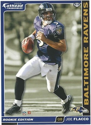 JOE FLACCO FATHEAD TRADEABLES BALTIMORE RAVENS DELAWARE BLUE HENS DECAL 2008 R18 - Image 1 of 3