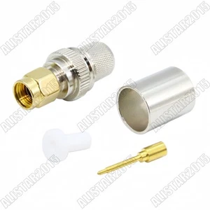 SMA Male Plug Solder straight Connector For RG8 RG165 RG213 LMR400 RF Cable New - Picture 1 of 5