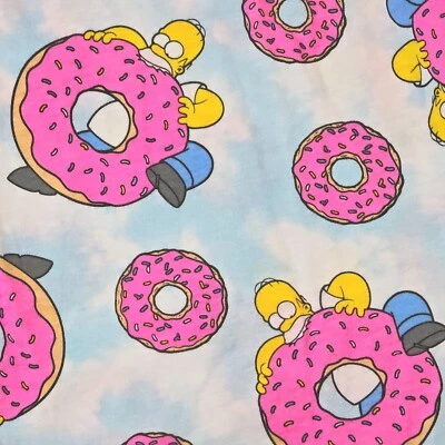 HOMER SIMPSON LOUNGE PANTS ADULT EXTRA LARGE XL BLUE FLEECE JOGGERS MENS NWT - Image 1 of 4