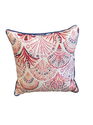 New Outdoor Indoor Cushion Pillow Sea Shell Beach costal Allen & Roth - Image 1 of 3
