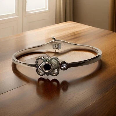 Pulseira feminina bagle imitação de pedra de diamante folheada a prata joias tradicionais - Imagem 1 de 3