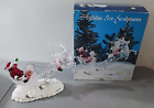 Heritage Mint LTD Holiday Ice Sculpture Santa Sleigh With Reindeer in Box