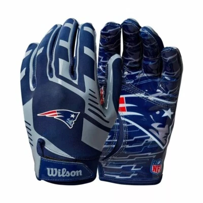 sh3 WILSON New England Patriots NFL ajuste elástico guantes receptores [juventud] Foto 1 de 4