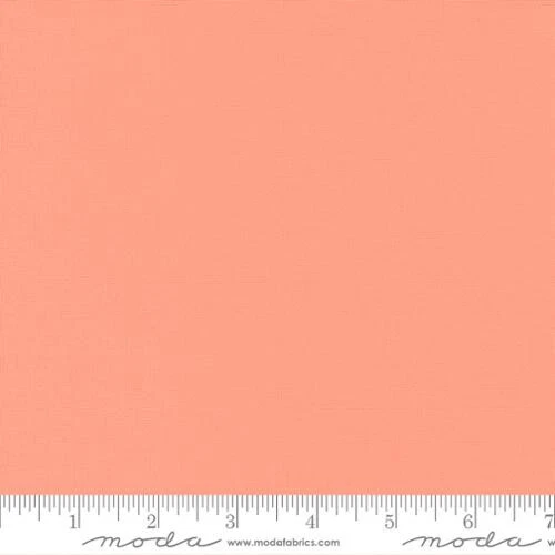1 yard - Moda Bella Solid Peach Blossom 100% cotton Quilting Fabric - Image 1 of 1