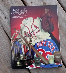 Lelands August 16 2001 Vtg Sports Auction Memorabilia Catalog 184 Pg Ed Borrow - Picture 1 of 5