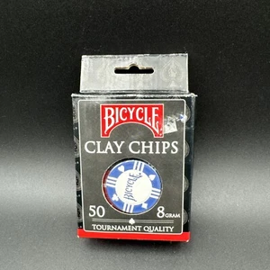 BICYCLE CLAY CHIPS 50 8 GRAM TOURNAMENT QUALITY CHIPS - Brand New - Picture 1 of 5