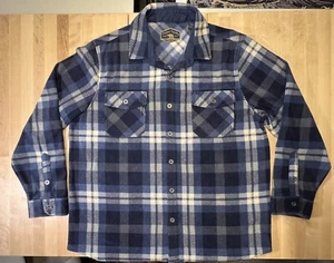 Freedom Foundry Shirt Mens Extra Large Blue Beige Plaid Flannel Comfortable - Picture 1 of 11