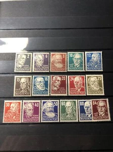 Stamp Germany Sowjet Zone 1948 Famous Personalities MiNo. 212/227 Compl Set Used - Picture 1 of 1
