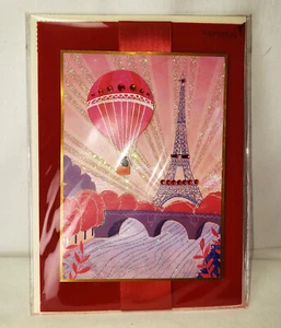 Papyrus Valentinstag Paris Grußkarten neu versiegelt mit Schmucksteinen besetzt & verziert!! - Bild 1 von 3