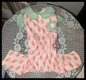 NWT Pet Dog Pink Bunny Ruffle Warm Jumpsuit M/L - Picture 1 of 4