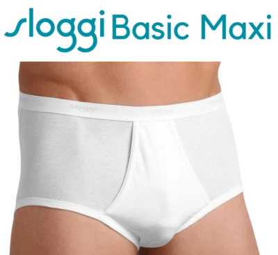 SLOGGI Basic Maxi Slip uomo cotone vita alta e apertura davanti confezione 2 pz - Immagine 1 di 4