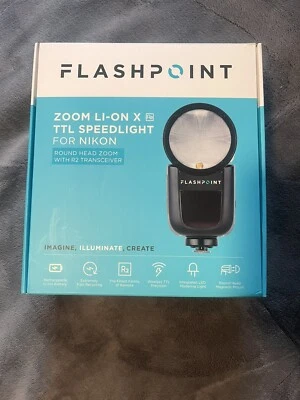 Flashpoint Zoom Li-on X R2 TTL On-Camera Round Flash Speedlight For Nikon (V1) - Image 1 of 4