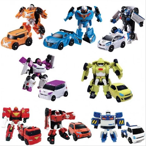 South Korean Classic Cartoon Mini Deformation Robot TOBOT  Figure Action 8 Style Cover