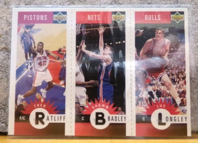 BASKETBALL CARD UPPER DECK TRIPLE MINI THEO RATLIFF, SHAWN BRADLEY & LUC LONGLEY - Image 1 of 2