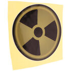 Atomschild-Aufkleber Gelb/ Rund - Bioschild für ionisierende Gefahren
