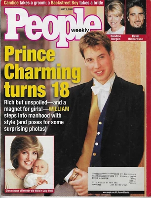 People Magazine Jul 3, 2000 Prince William Princess Diana Candice Bergen - Image 1 of 2