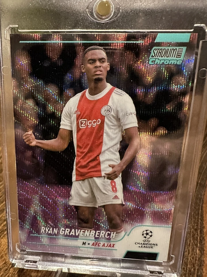 Ryan Gravenberch /250 2021-22 Topps Aqua Wave Refractor - Ajax Netherlands - Image 1 of 2