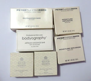 LOT OF TRAVEL SOAPS 3 PETER THOMAS ROTH & 2 MOLTON BROWN & 1 BODYOGRAPHY - Picture 1 of 1