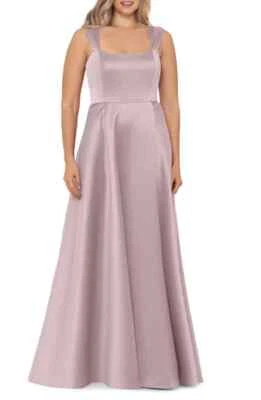 Vestido de Baile Xscape Doble Correa Satinado MALVA TALLA 18W Nuevo $259 Foto 1 de 2