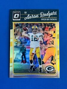 2016 Donruss Optic Aaron Rodgers Packers Silver Holo Parallel Football Card #36