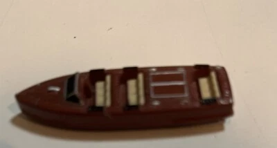 Micro Machines WOODEN CIGARETTE SPEED BOAT Indiana Jones Galoob - Image 1 of 2