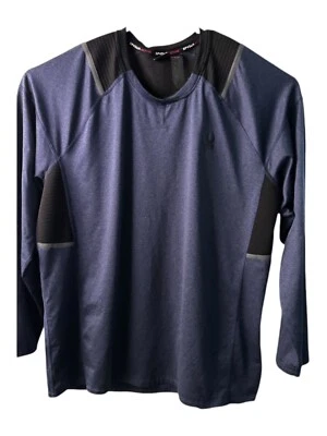 Camisa Spyder Active Azul y Negra Manga Larga Talla 2XL Foto 1 de 4