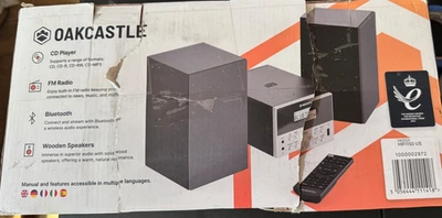 Oakcastle HIFI150 Bluetooth 5.2 Stereo System Powerful 20W CD Player - Image 1 of 3