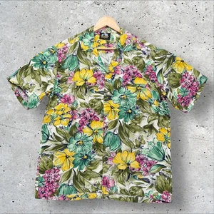 Camisa Hawaiana Paradise Bay Multicolor Para Hombre Talla Grande Manga Corta Floral - Imagen 1 de 7