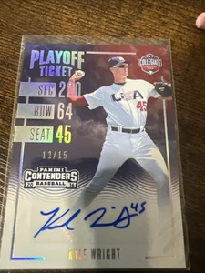 Contenders Playoff Baseball 2016 Kyle Wright RC AU/15 - Imagen 1 de 2
