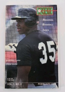 1992 RBI Regional Baseball RBI Price Guide Vol 1 No 2 Frank Thomas Cover Inserts - Imagen 1 de 7