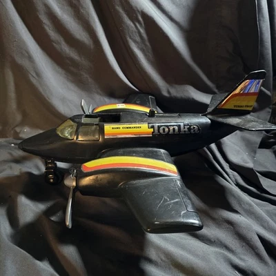 Vintage 1979 Tonka Hand Commander Turbo Prop Airplane Black See Photos - Image 1 of 4
