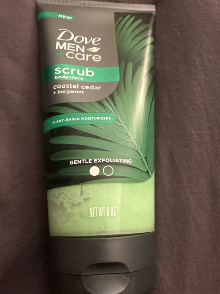 Dove Men+Care Exfoliating Body & Face Scrub for Men Coastal Cedar, 9 oz - Image 1 of 1