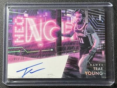 TRAE YOUNG 2024 PANINI NOIR NEON NEONOIR AUTO 7/25 HAWKS HOLO - Image 1 of 2