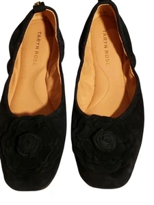 Taryn Rose, Flats, Leather Insoles & Navy Blue Suede Upper, Size 6B - Picture 1 of 18