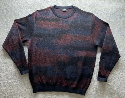 VTG St Croix Knits Sweater Mens XL 100% Wool  Pullover Abstract Design  Dad USA - Image 1 of 4
