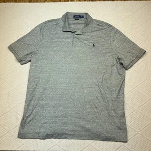 Polo Ralph Lauren Shirt Men's 2XL Gray Short Sleeve Collared Classic Fit C2 - Picture 1 of 5