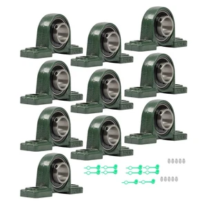 Cojinete de bloque de almohada UCP206-20 10 piezas 1-1/4" diámetro 2 pernos base sólida autoalineable - Imagen 1 de 18