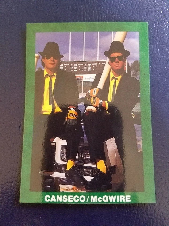 Jose Canseco Mark Mcgwire Oakland Athletics Bash Brothers Glossy Oddball NM - Image 1 of 2