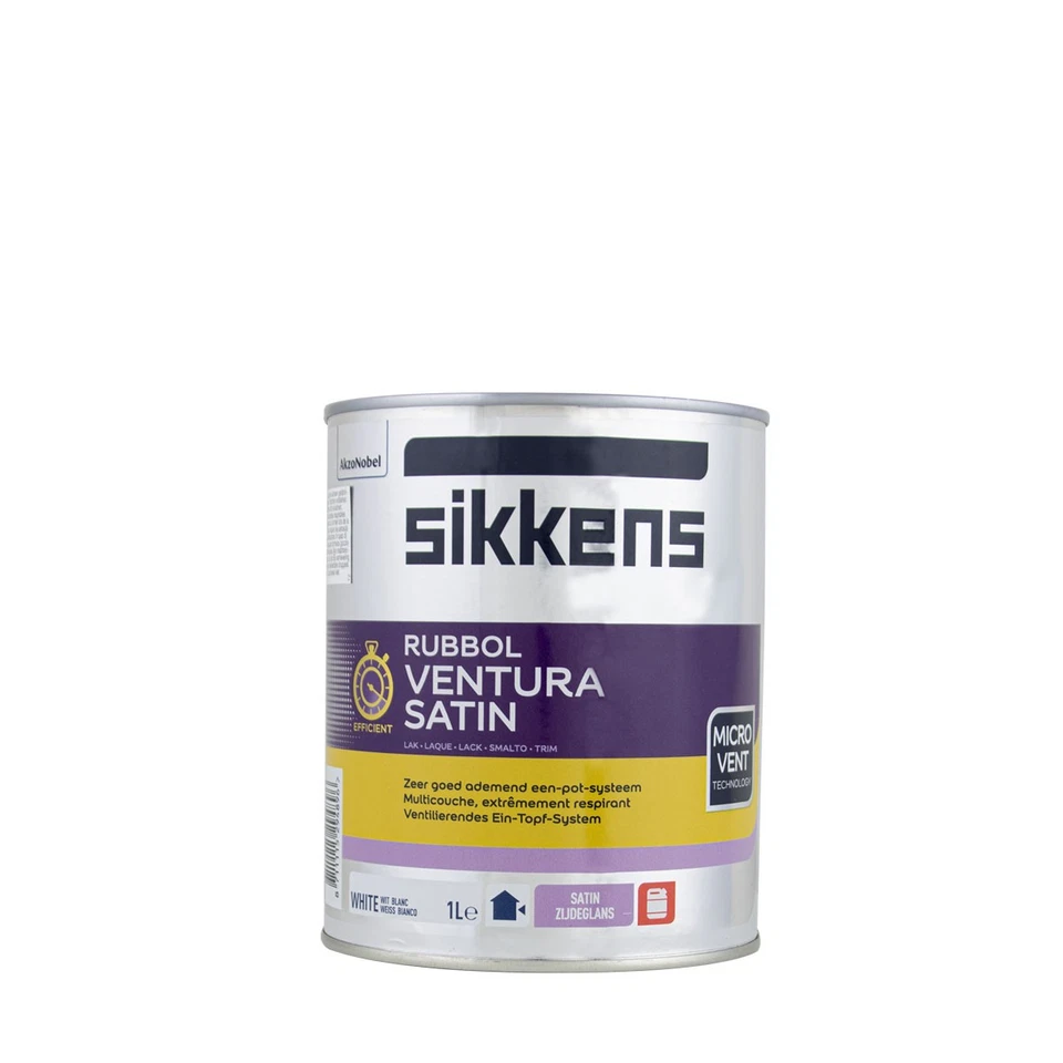 Sikkens Rubbol Ventura Satin (Plus) weiss 1L Seidenglanzlack, Fensterlack - Bild 1 von 1