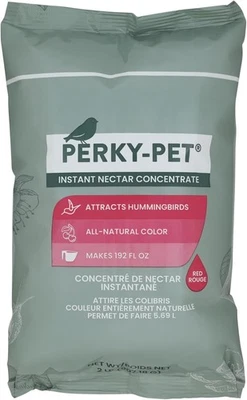 Perky-Pet Hummingbird Red Nectar Food Concentrate Sucrose 2 Lb. Makes 192 Oz NEW