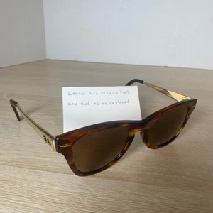 Ray-Ban RB0707SM 954/G4 Sunglasses FRAMES ONLY Tortoise Gold 53-21-145 Italy - Picture 1 of 14