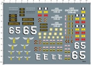 Adesivo acqua portaerei a propulsione nucleare 1/350 USN USS Enterprise CVN-65 - Foto 1 di 1