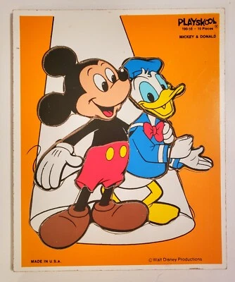 Vintage Playskool Walt Disney Mickey Donald Puzzle 190-13 - Image 1 of 2