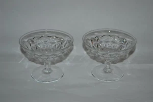 2 vajilla vintage Fostoria American de vidrio transparente Sherbet Sundae - Imagen 1 de 2