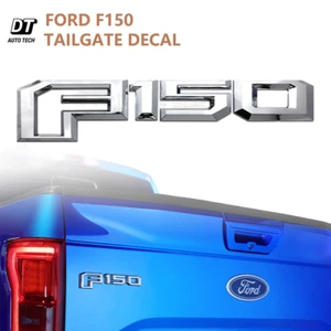 Para 2015-2017 F-150 emblema trasero plata 3D calcomanía puerta trasera insignia letra adhesiva - Imagen 1 de 6