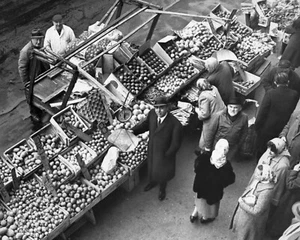 Fotografia mercato contadino pushcart Saratoga Avenue Brooklyn 1962 decorazione 8x10 - Foto 1 di 2