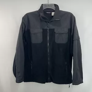 Snozu Mens VTG Y2K Winter Ski Snow Jacket Size Large Black Full Zip Hiking Coat - Picture 1 of 7