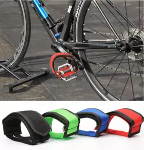 1 par de correas adhesivas de engranaje fijo para bicicleta bicicleta con clip de pedal - Imagen 1 de 11