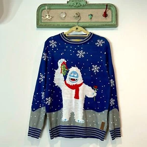 Tipsy elves the abominable snowman sweater MEN'S UGLY CHRISTMAS SWEATER medium - Picture 1 of 8